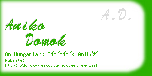 aniko domok business card